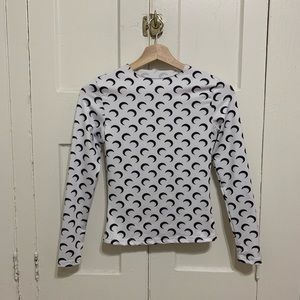 Black & White Crescent Moon Top